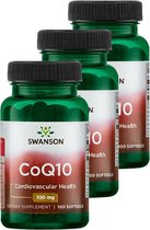 Swanson | CoQ10 High Potency 100mg | 100 softgels | 3 stuks | 3 x 100 softgels