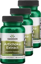 Swanson | Artichoke Extract 250mg | 60 Capsules | 3 stuks | 3 x 60 Capsules