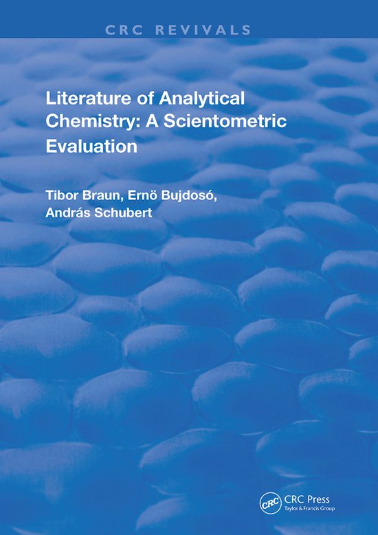 Routledge Revivals- Literature Of Analytical Chemistry - cover