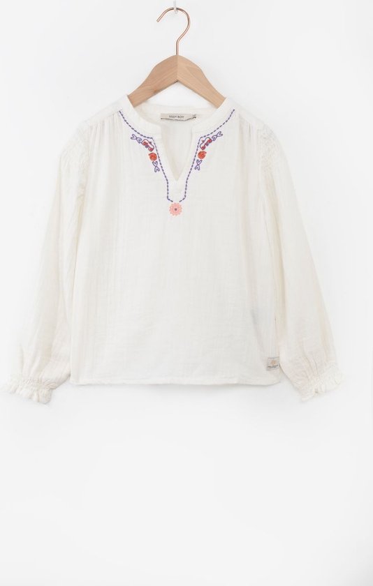 Sissy-Boy - Off-white blouse met embroidery