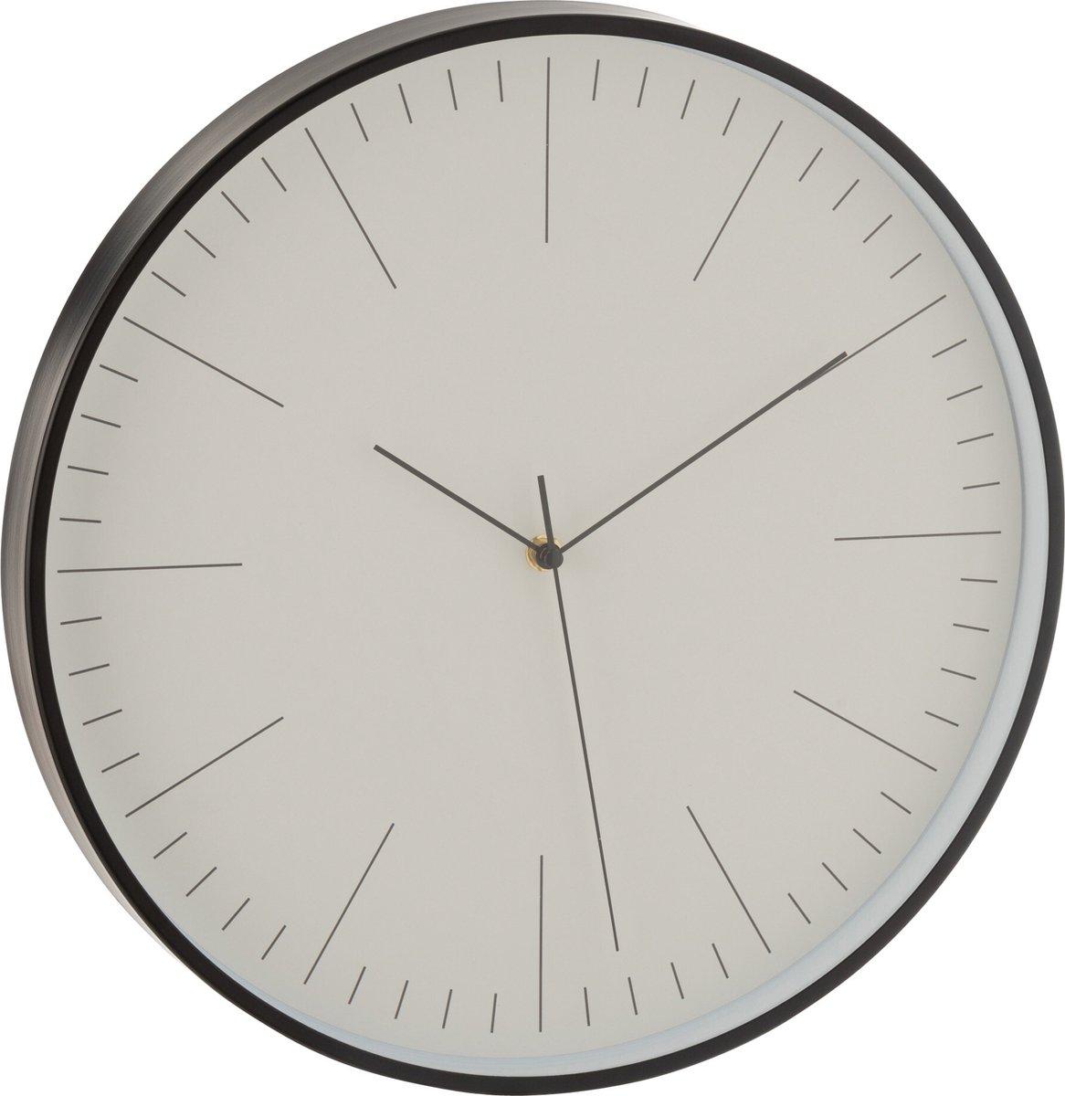 J-Line klok Gerbert - metaal - zwart - Ø 40 cm