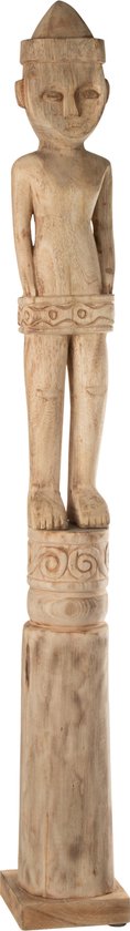 J-Line figuur Afrikaans Staand - hout - naturel - large