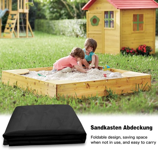 Housse De Bac à Sable 120x120 Cm – Oxford 210D, Imperméable, Avec Cordon De Serrage, Vert