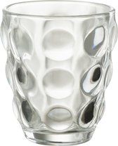 J-Line Bubble glas - drinkglas - transparant - 6 stuks - woonaccessoires