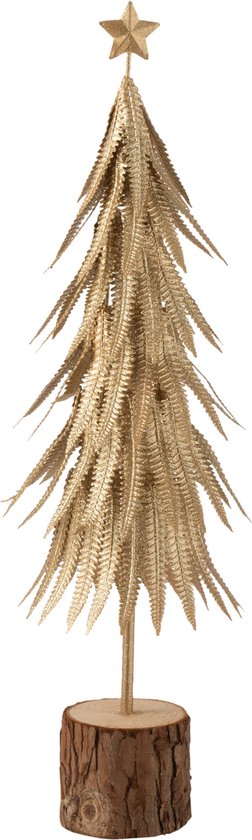 J-Line Kerstboom - metaal - goud - small