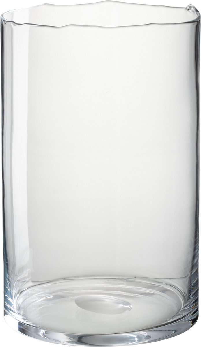 J-Line windlicht Onregelmatige Rand Hoog - kaarshouder - glas - transparant