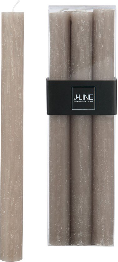 J-Line Bte 6 Bougies Taupe Fonce -9H