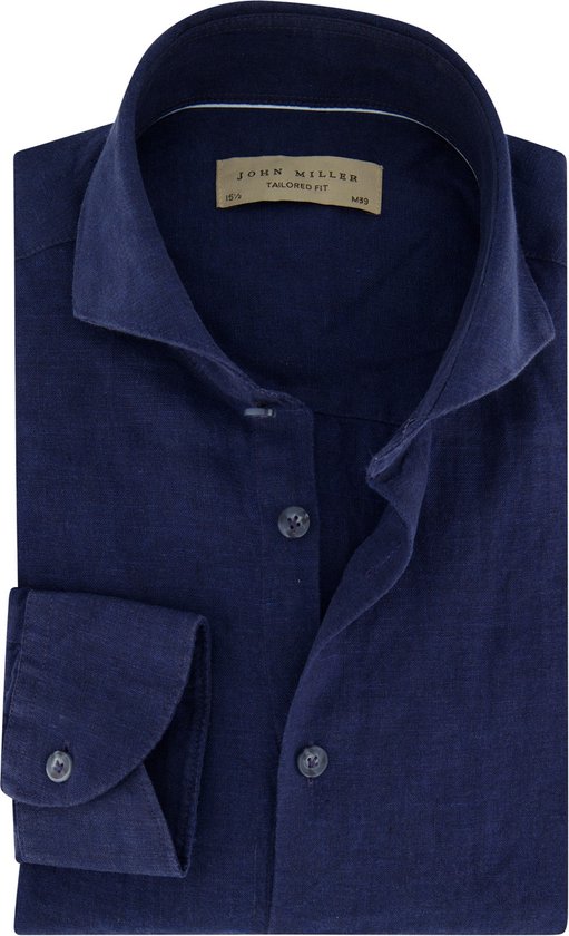John Miller business overhemd donkerblauw