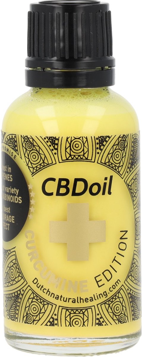 Goedkoopste Dutch Natural Healing - water oplosbare CBD met Curcumine 30ML - Beste van 2 werelden
