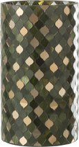 J-Line windlicht Mozaiek Cilinder - glas - groen - extra large