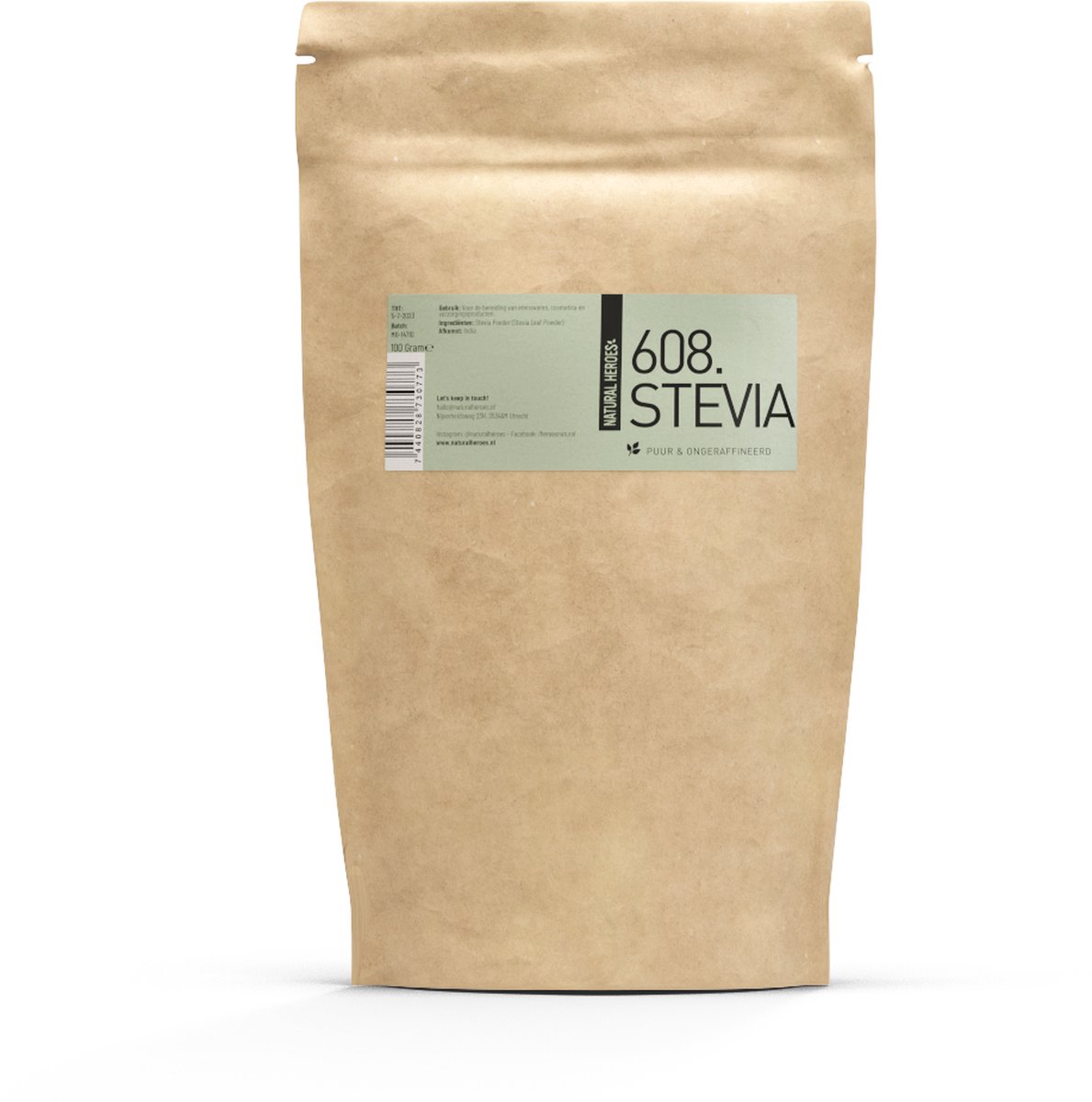 Natural Heroes - Stevia Poeder (Puur & Ongeraffineerd) 100 gram