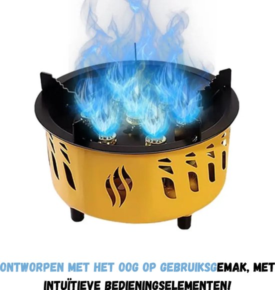 Wokbrander - Kookbrander - Wok Brander - 7 Sterktes - Met Slang en Regelaar - Propaan/Gas - Voor Buiten - Zwart — afbeelding 4