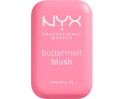 NYX Professional Makeup Buttermelt Blush - Alle huidtypes - Verrijkt met mango-, amandel- en sheaboter - Butta Together - 5 gr