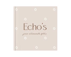 Echo boekje | Invulboek | echo foto's bewaren | zwangerschap | zwangerschapsboek | zwangerschapsdagboek | negenmaanden boek | madelief beige | Writemoments