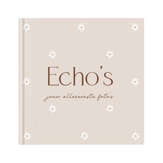 Writemoments - Invulboek 'Echo's' echoboekje - madelief - echo foto's bewaren - zwangerschap - zwangerschapsboek