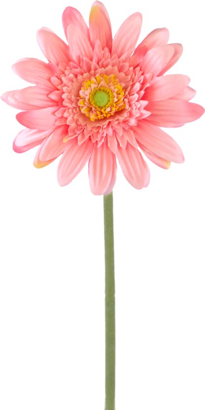 Foto: Kunstbloemen nepbloemen gerbera zijde roze 55 cm