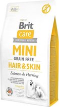 Voer Brit Mini Hair&Skin Volwassen Zalm Vis 2 Kg