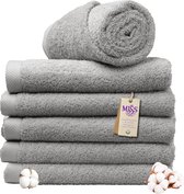 Miss Towels - Hotelhanddoek - Grijs - 70x140 - 5+1 Bundel