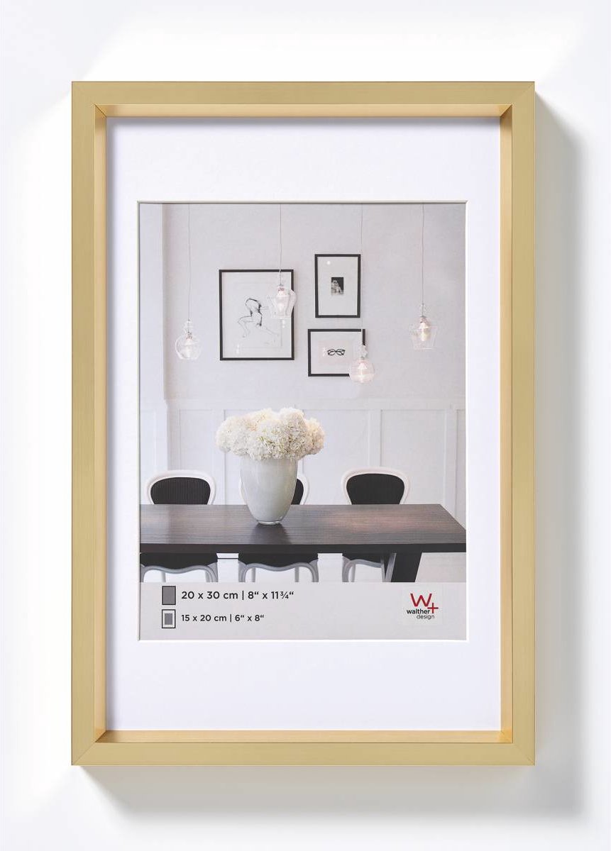 Walther Steel Style - Kunststof lijst - Fotoformaat 18x24 cm - Goud