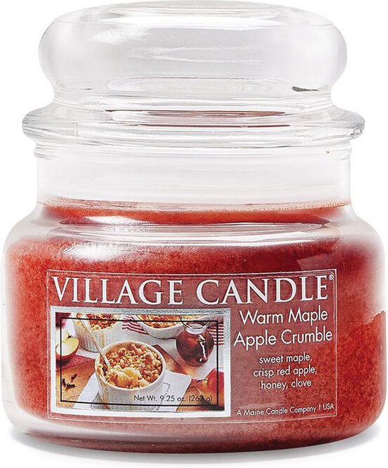 Village Candle Small Jar Warm Maple Apple Crumble