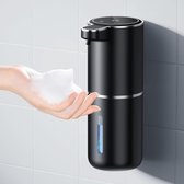 Automatische Zeepdispenser 380ml Wandbevestiging Contactloos Elektrisch USB-Oplaadbaar - Zwart automatic soap dispenser