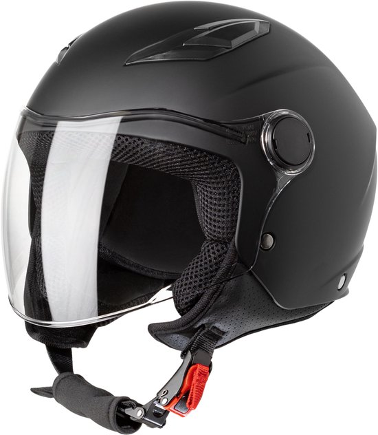 VINZ Magic ECE 22.06 Kinderhelm / Scooter helm / Motorhelm / Brommerhelm - Mat Zwart