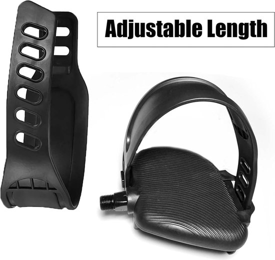 fiets accessoires, fiets riemen, pedal straps, Hometrainer pedaalriemen 1 paar - rubberen pedaalriemen - verstelbare lengte universele pedaalriem - rubberen antislip hometraineronderdelen, Krachtstationaccessoires van Merkloos — afbeelding 5