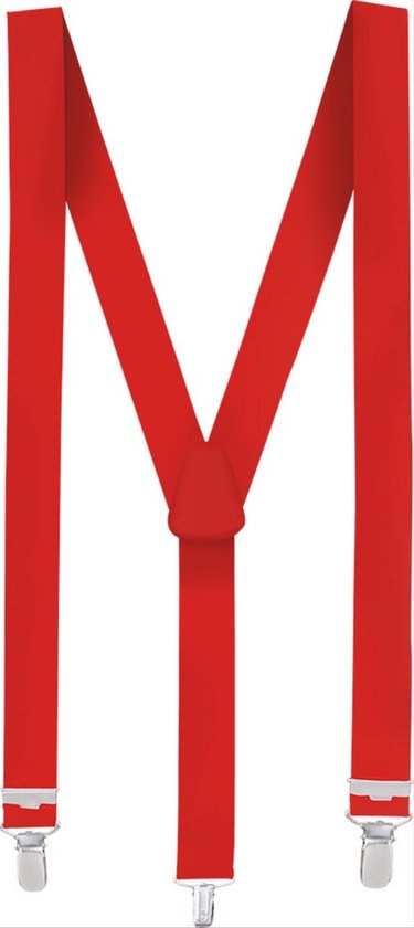 Jumada - Bretels voor Mannen - Geschikt voor Business, Bruiloften en Feesten - Praktische en Modieuze Accessoire voor op Kantoor - rood