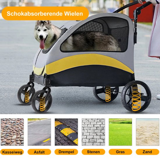 Huisdier Vierwielige wandelwagen Hond Trolley Kattenwagens Opvouwbaar