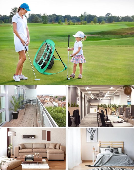 Golf Oefennet - Golf Chipping Net met 2 Golf Matten - 12 Oefenballen en Golf Tee Accessoires - Golfnet Heren & Dames van Merkloos — afbeelding 5