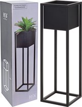 Home & Styling Maison & Styling Pot de fleurs sur standard 70 cm métal noir