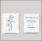 Tijdelijke tattoo birthflower augustus | Neptattoo volwassenen | Blijft tot 15 dagen zitten | tattforaweek