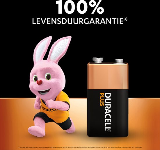 Duracell Plus 100% 9v Lot de 4