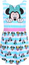 Turquoise en wit gestreepte Minnie Mouse jurk DISNEY