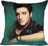 Allernieuwste Coussin Elvis Presley The King - Housse de Coussin Katoen Lin - Housse de Coussin Couleur 45 x 45 cm