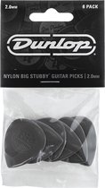 Jim Dunlop - Big Stubby - Plectrum - Nylon - 2.00 mm - 6-pack