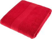 Homescapes Serviette 100% Coton - Rouge - 100 x 180 cm