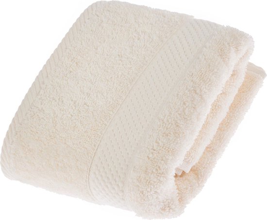 Homescapes badstof handdoek 100% katoen crème