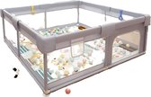 ShopEighty8 - Babybox - Kruip box - Speel box - Indoor Speelplaats - Baby Omheining - Maat L -180x 200 x 65 cm - Grijs