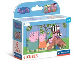 foto van Clementoni - 6 Blokken Puzzel - Peppa Pig - 6 afbeeldingen - Vanaf 2 jaar