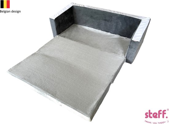 Stefano fashion - Pinguïn - Uitklapbare kinderzetel - Kinderfauteuil - voor 2 kindjes - 1 tot 3 jaar - zachte pluche van Stefano Fashion — afbeelding 5