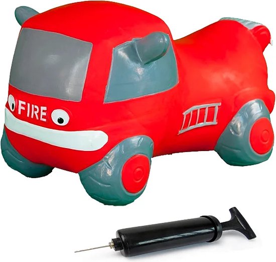 Foto: Jamara skippybal 460456 skippy brandweerwagen rood junior met pomp