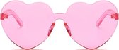 T.O.M.- Bril Hart -Roze- Hartjes bril- Feestbril- Carnaval bril- Festival bril- Zonnebril- Kings day-Unisex bril- Grappige bril