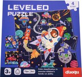 Magnetisch Puzzelboekje Ruimtevaart - 3-in-1 Puzzelboekje - Montessori Kinderpuzzel - 3 jaar of ouder - Planeten - Astronaut - Puzzelniveau 4 - 75 puzzelstukjes