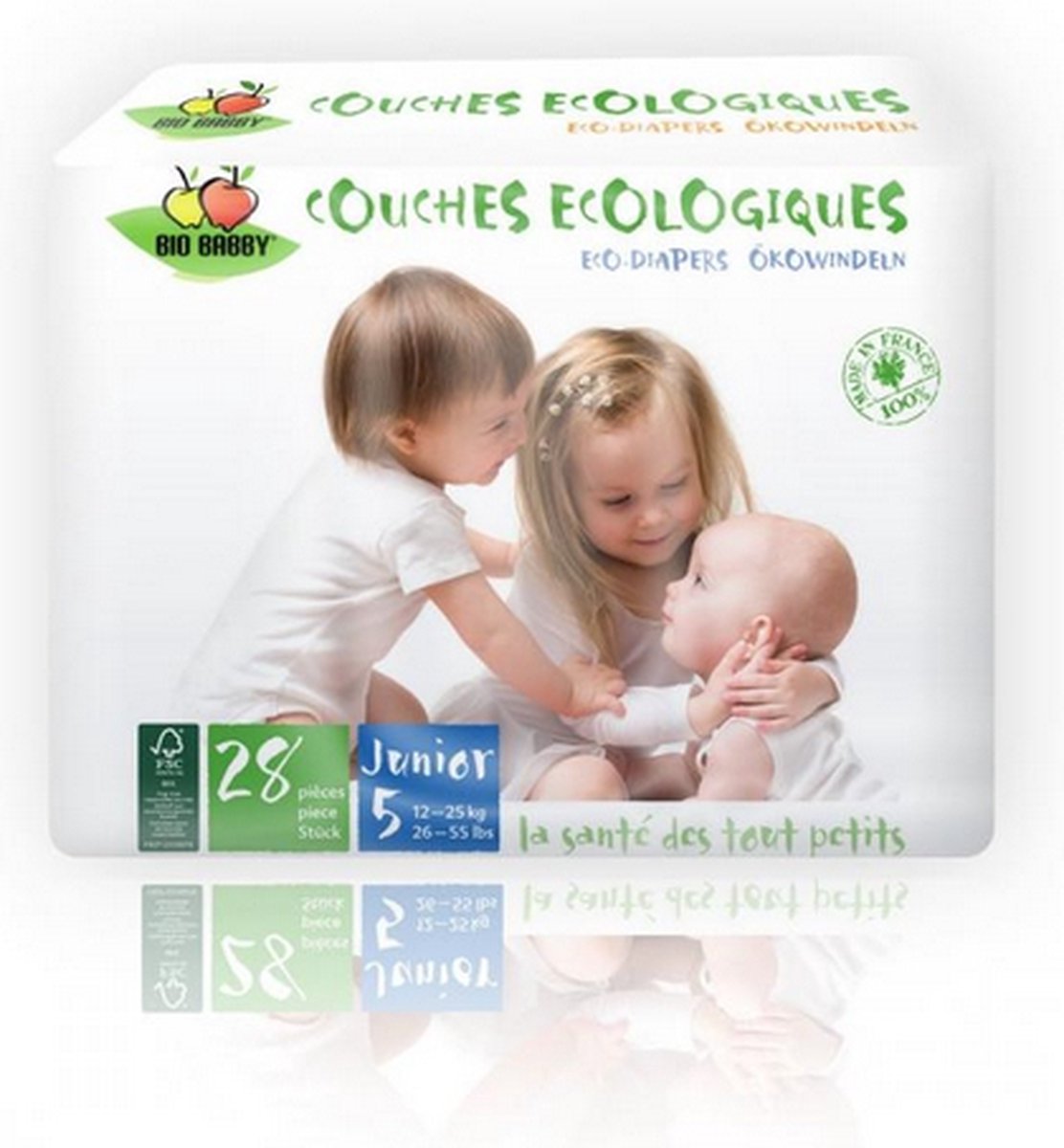 Bio Babby Junior - 12/25 kg - 28 milieuvriendelijke luiers