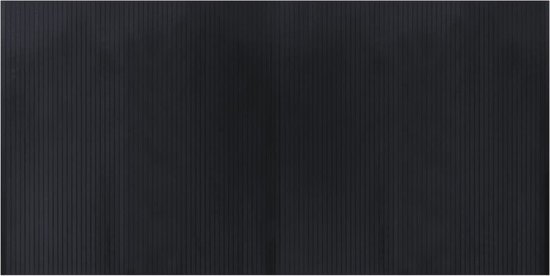 vidaXL - Vloerkleed - rechthoekig - 100x200 - cm - bamboe - zwart