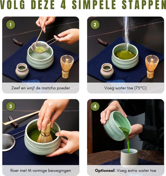 7 Delige Matcha Set Voor Japanse Ceremonies, Bezem Van Natuurlijke Bamboe Schaal Bamboeschep Zeef Theedoek Lepelhouder Melkglashouder Complete Set Grijs 1723076318