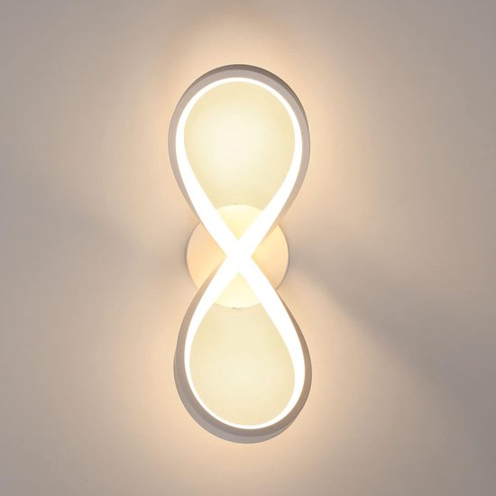 Delaveek-Zigzag LED Aluminium Plafondlamp - Wit - 20W 2250lm- Warm wit 3000K