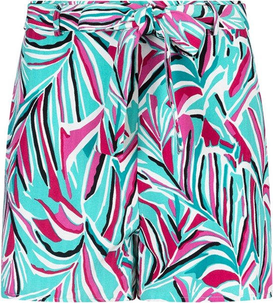 Lofty Manner Broek Short Emely Pd34 777 Palm Leaves Print Dames Maat - S