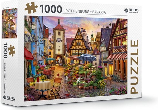 Foto: Rebo legpuzzel 1000 stukjes rothenburg bavaria